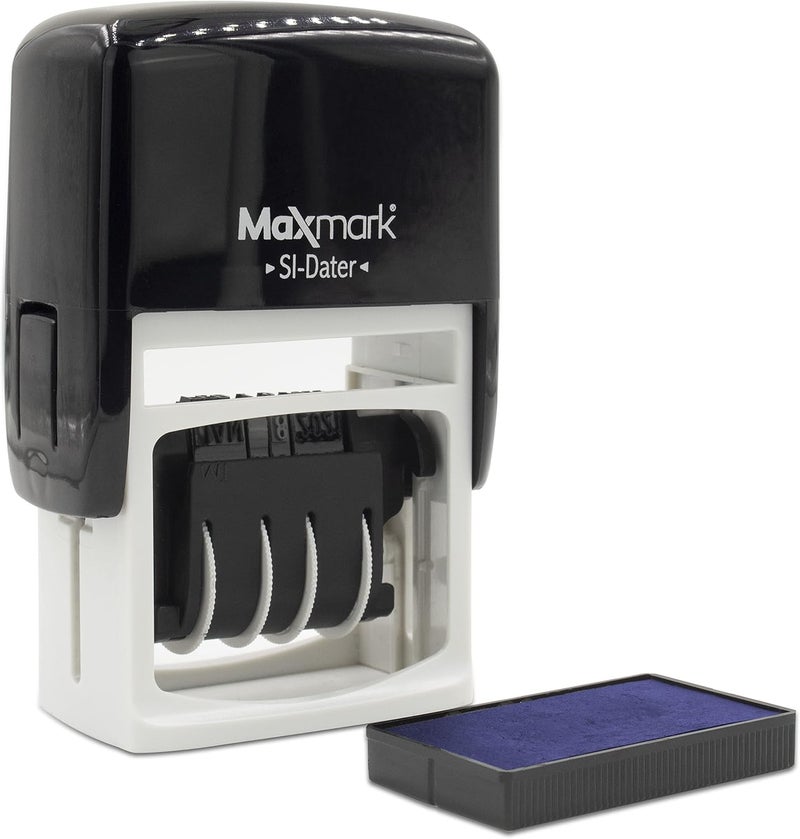 ماكس مارك MaxMark Dater 4000، ختم تاريخ يعمل بنفسه – لون أزرق - Image 3