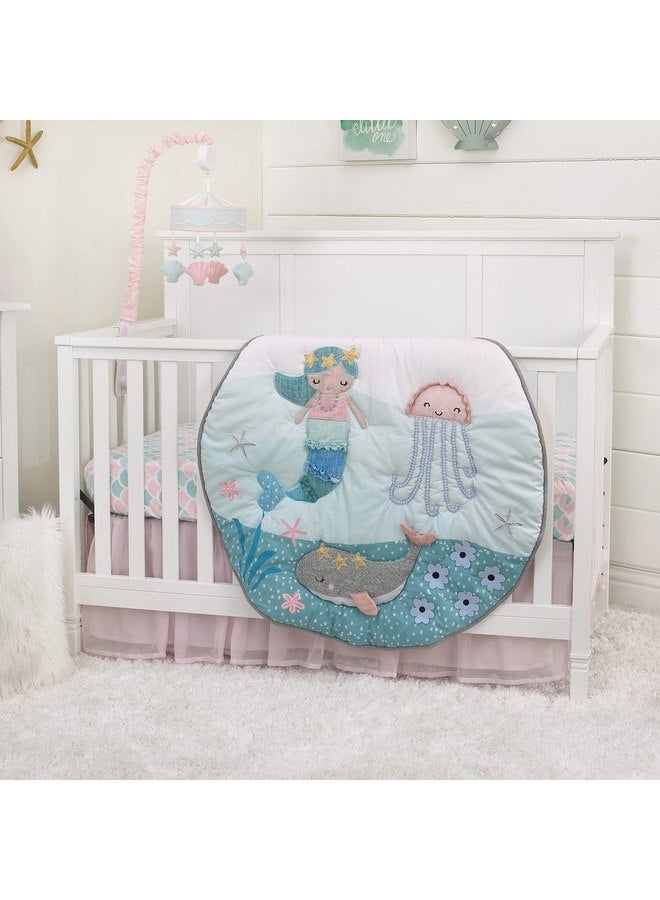 NoJo NoJo Sugar Reef Mermaid 4 Piece Nursery Crib Bedding Set  - Image 2