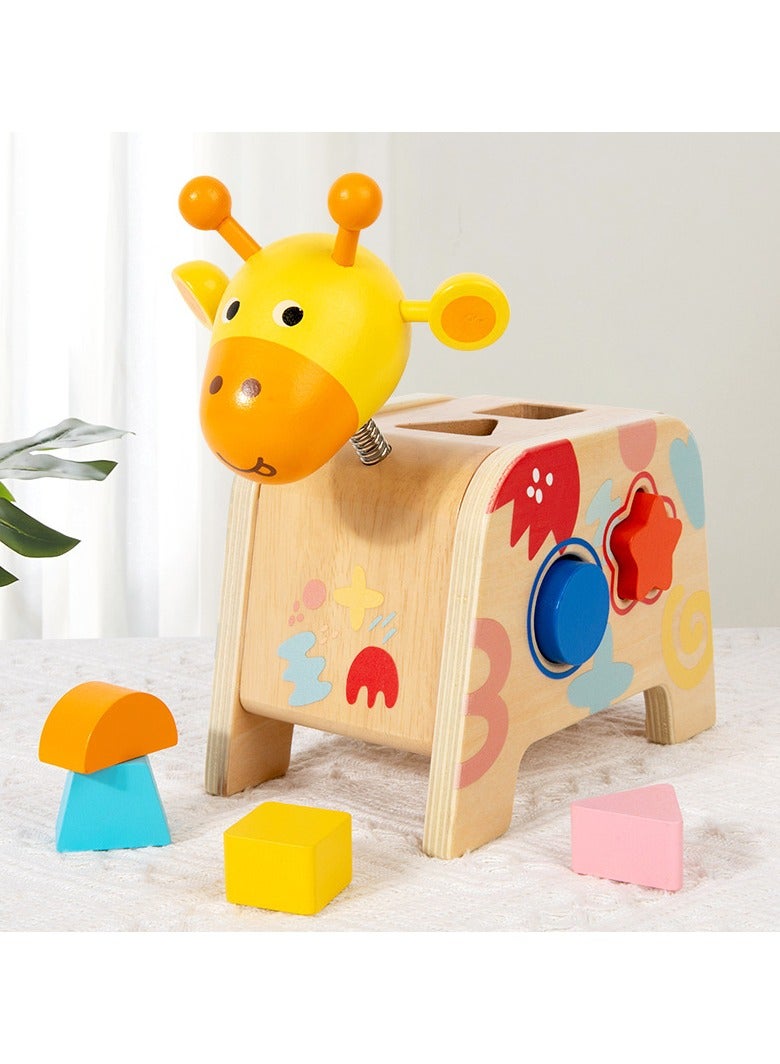 general Shape Color Matching Intelligence Box - Giraffe Design Large Particle Toy Non-Toxic Educational Puzzle for Toddler Cognitive Development - Image 5