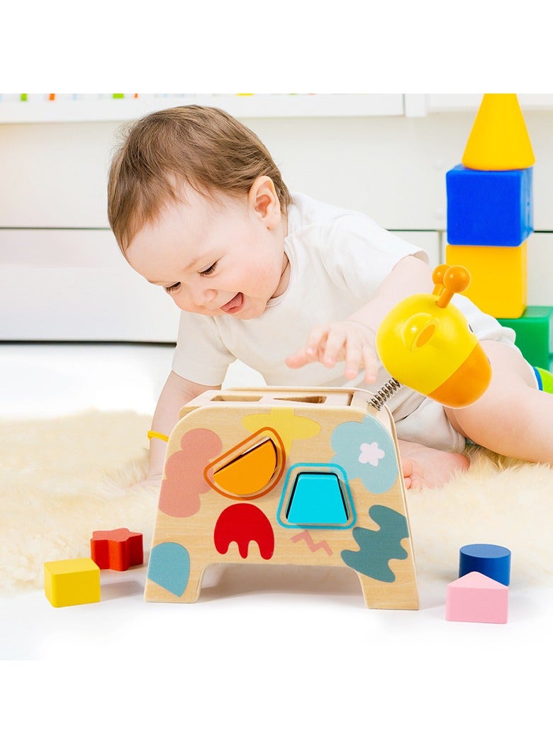 general Shape Color Matching Intelligence Box - Giraffe Design Large Particle Toy Non-Toxic Educational Puzzle for Toddler Cognitive Development - Image 2