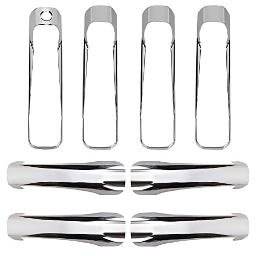 Tutor Auto Chrome Door Handle Covers Compatible with 2009-2018 Dodge Ram 1500 2500 3500 - Handle-Exterior Door - Image 1