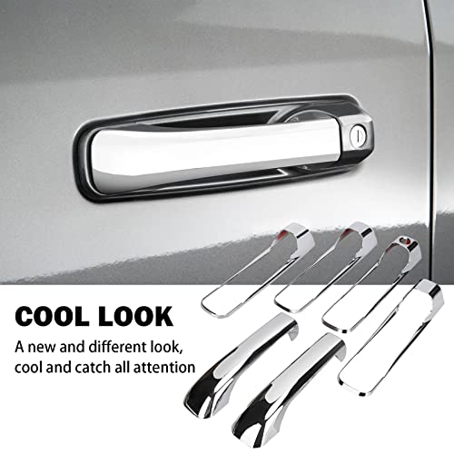 Tutor Auto Chrome Door Handle Covers Compatible with 2009-2018 Dodge Ram 1500 2500 3500 - Handle-Exterior Door - Image 4