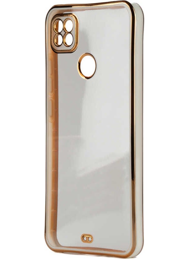 Nevarium Xiaomi Redmi 9c Case Silicone with Glossy Detail and Camera Protection - White 