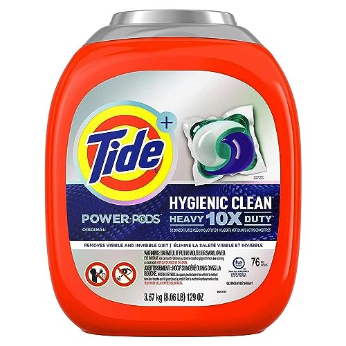 Tide Pods 76 pacs Heavy Duty 10 X Power Pods Hygienic Clean High efficiency he Laundry Detergent 348kg762 lb122 oz - Image 1