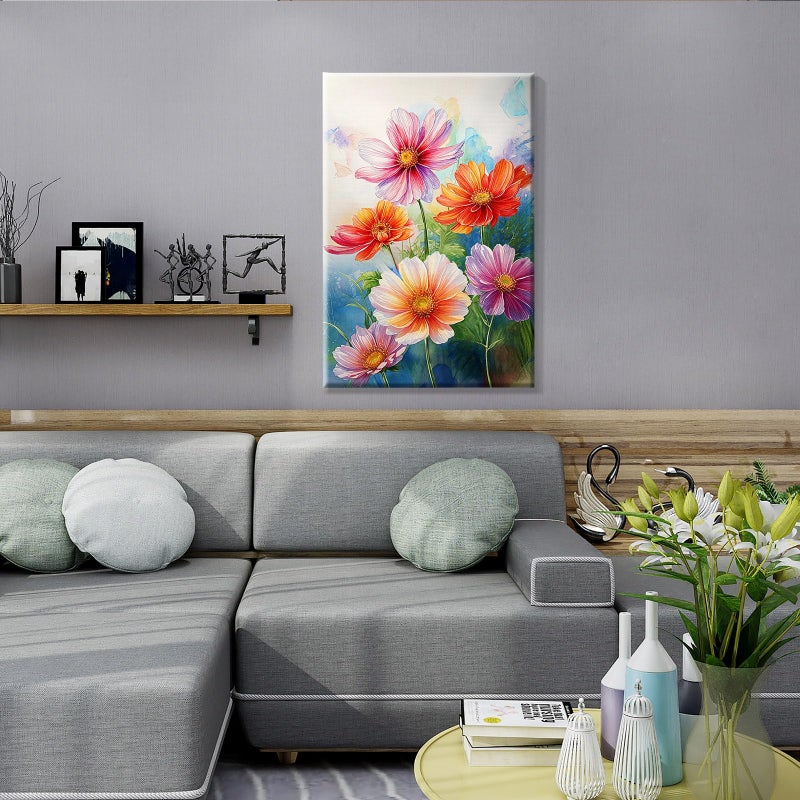 JOOZ Flowers Paint by Numbers Kit for Adults with Frame, Flower Paint by Number with Easel, DIY Floral Adult Paint by Number Kits Framed Canvas for Home Wall Decor 8 x 12 Inch - Image 5