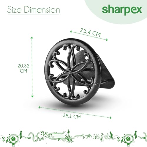Sharpex DIY Hose Hanger for Garden Pipe - Ornamental Garden Pipe Holder Wall Mounted for Garden, Hotel, Backyard and Outdoor - Heavy Duty Metal Portable Irrigation Hose Pipe Holder Only (Black 3) - Image 3
