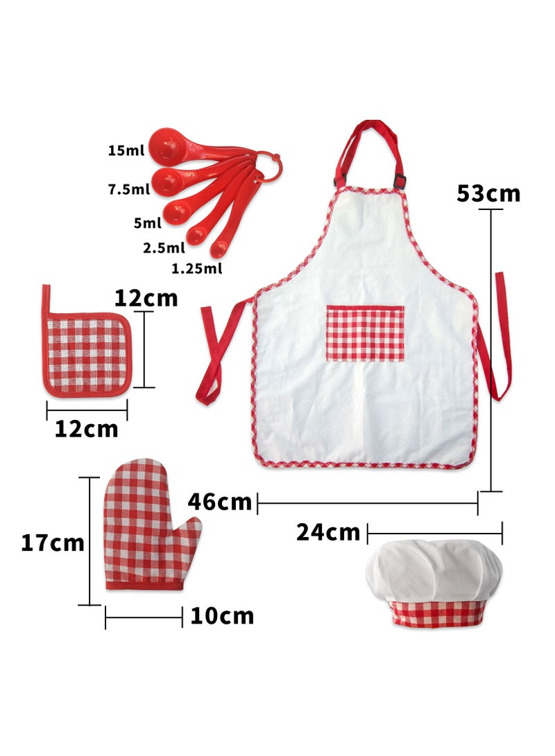 general Kids Play Cooking Chef Apron Chef Hat Oven Gloves Oot Mat Fun Play Game - Image 2