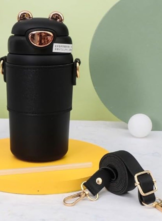 Twisoo Stainless Steel Water Bottle  – Vacuum Insulated & Leak Proof (Black, 400ml) - Image 4