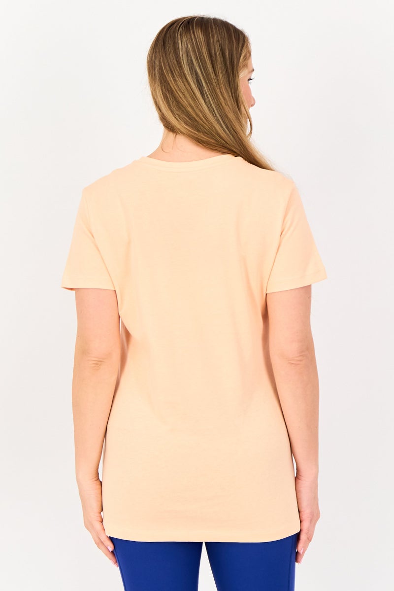 FILA Women Sportswear Fit Short Sleeve Outdoor T-Shirt, Peach - Image 3