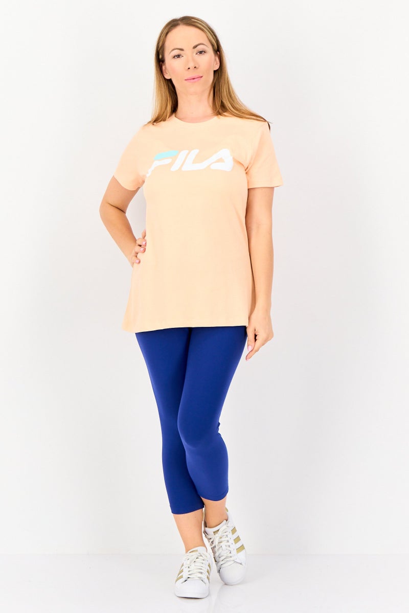 FILA Women Sportswear Fit Short Sleeve Outdoor T-Shirt, Peach - Image 4