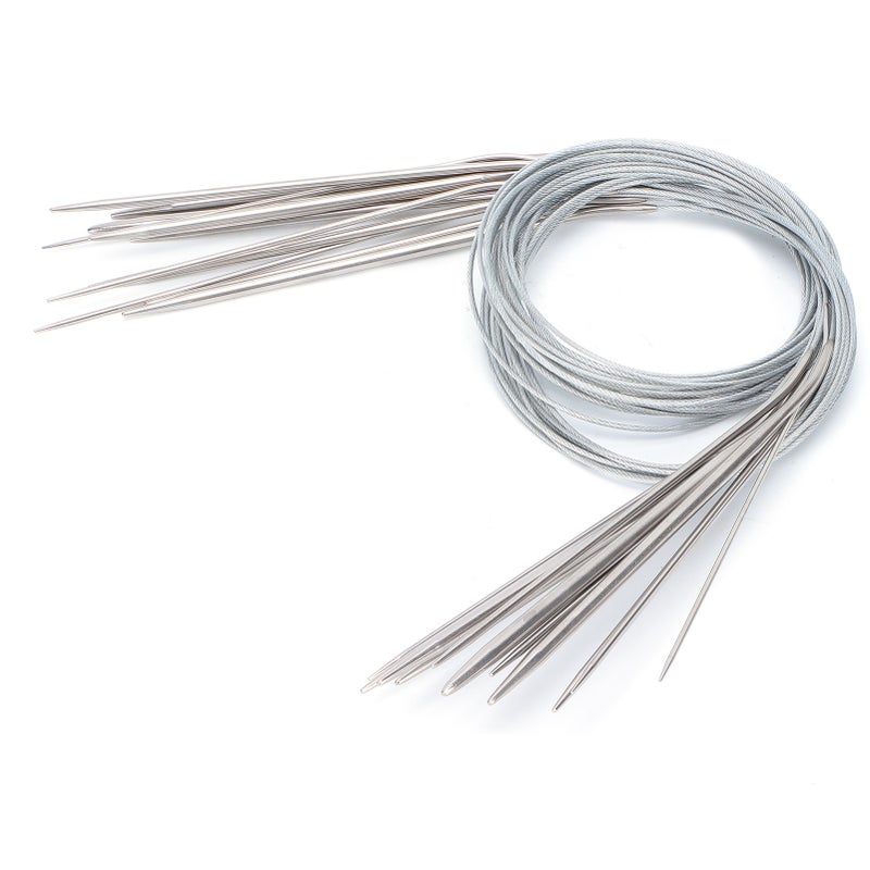 Circular Knitting Needles: Stainless Steel, Smooth Surface, Durable - No Rough Edges, Non-slip, Beginner-friendly Round Knitting Needles for Home Sewing Projects, Beginners & Fabric Enthusiasts - Image 2