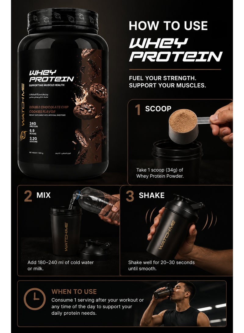 Watchme Whey Protein, Double Chocolate Chip Cookies Flavor, 30 Servings - Image 3