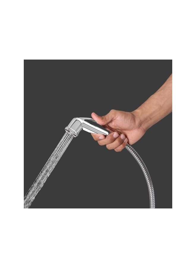 The Bros AZTON_S-3058 Premium Chrome Handheld Bidet Sprayer Set – 47” Stainless Steel Hose, Wall-Mounted Shattaf for Toilet, Personal Hygiene Washer, Leak-Proof and Easy Installation - Image 5