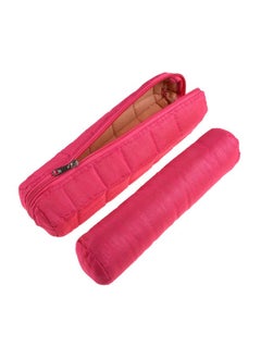 Kuber Industries Kuber Industries Single Rod Bangle Box | Polyester Watch Organizer for Small Jewellery | Travelling Bracelets Organizer with Zipper | Pack of 2 | Pink  - Image 2