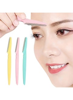 ORiTi Eyebrow Razor Eyebrow Shaper Trimmer Shaver Facial Hair Razor Hair Shaving Grooming Trimmer Tools with Protective Cap For Women 3 pcs  - Image 5