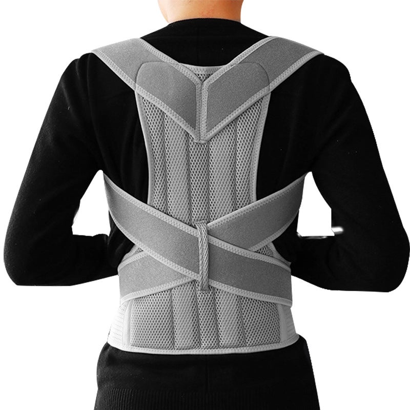 Posture Corrector Back Support Slimming Belt Grey - Image 1