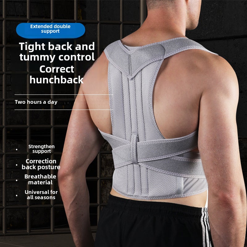 Posture Corrector Back Support Slimming Belt Grey - Image 3