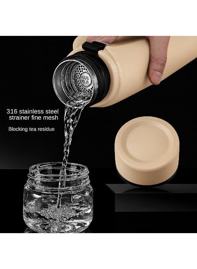 LIVVY Smart Thermos Water Bottle with LED Temperature Display, Stainless Steel Insulated Flask for Hot and Cold Drinks, Vacuum Thermal Bottle for Travel, Office, School and Gym (800ml)(Beige) - Image 4