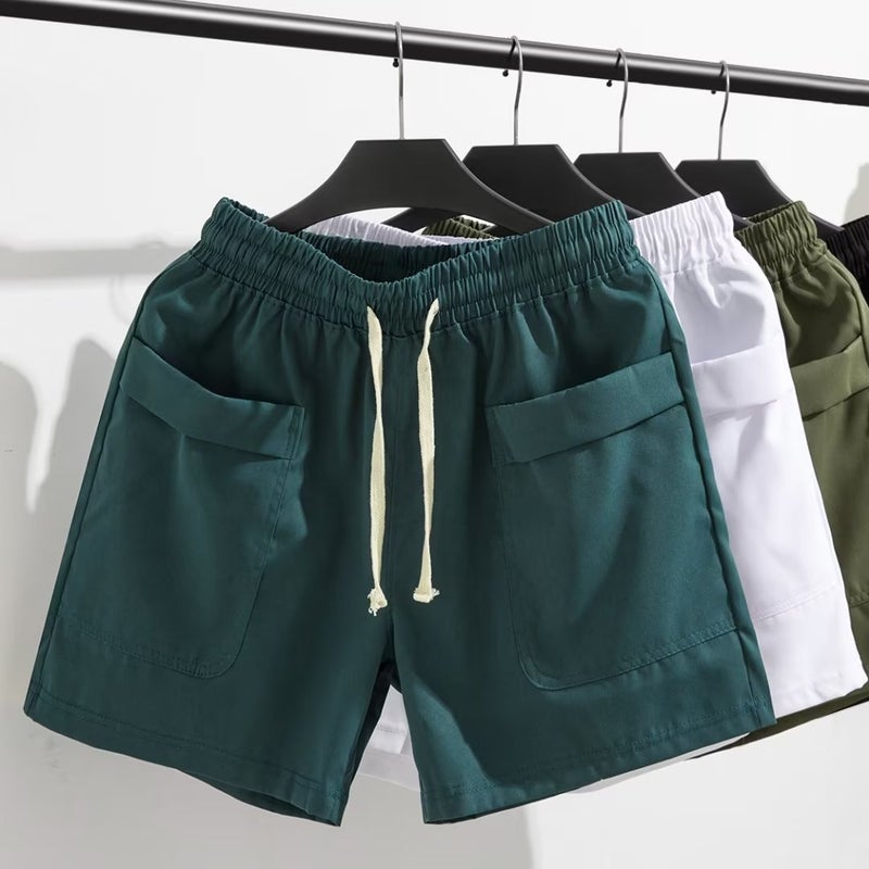 Mens Summer Tactical Cargo Shorts Casual Dark green