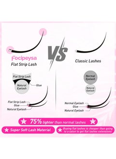 Focipeysa Mink Lashes Natural Look False Eyelashes Fluffy Flat Eyelashes 3D Mink Lashes Wispy Strips Lashes 7 Pairs Multipack By Focipeysa  - Image 2