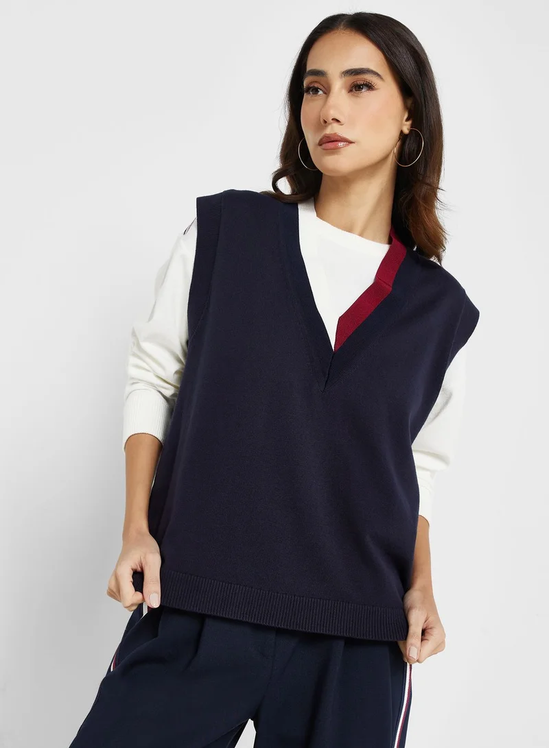 TOMMY HILFIGER V-Neck Knitted Sweater