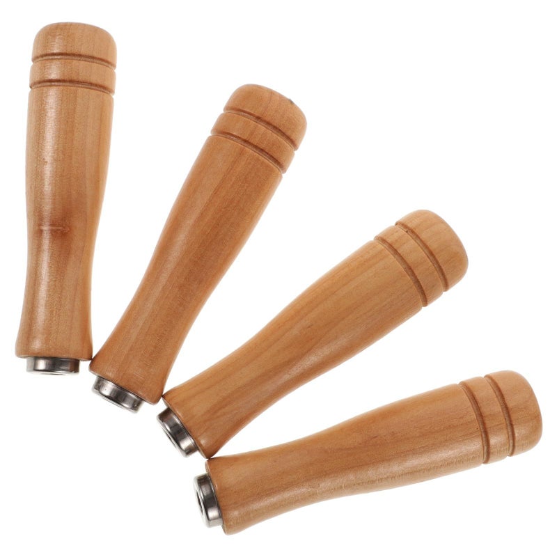 4 Pcs Wooden Rasp Handle Ergonomic File Grip Cutter for Metal and Woodworking Tools - Image 2