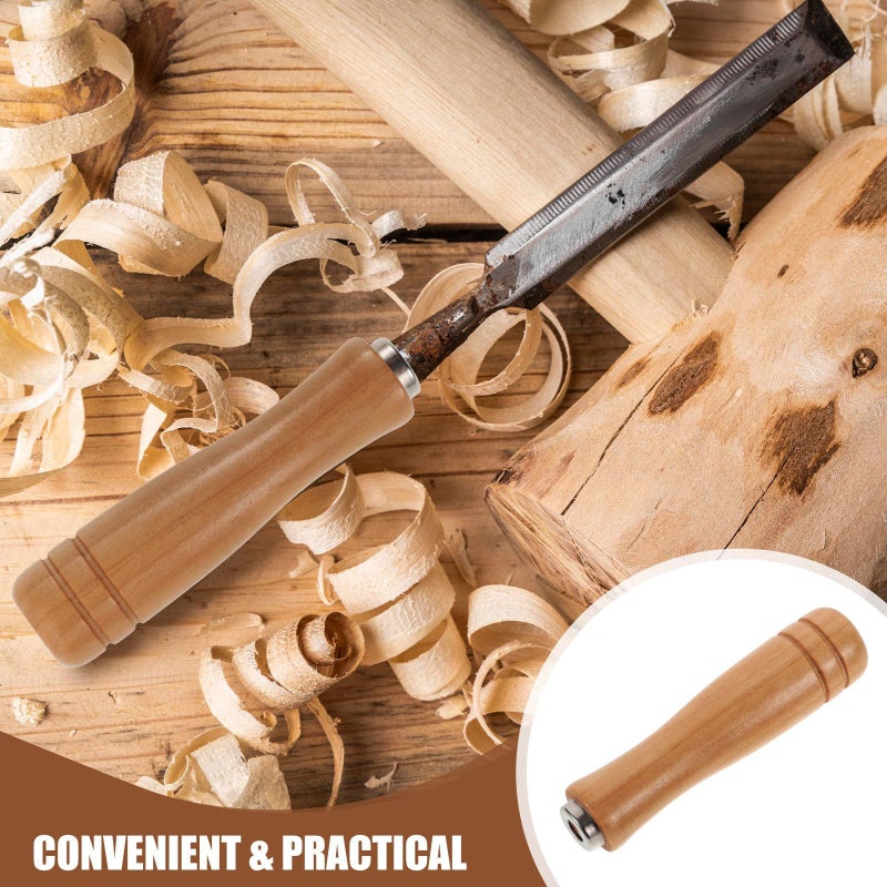 4 Pcs Wooden Rasp Handle Ergonomic File Grip Cutter for Metal and Woodworking Tools - Image 4
