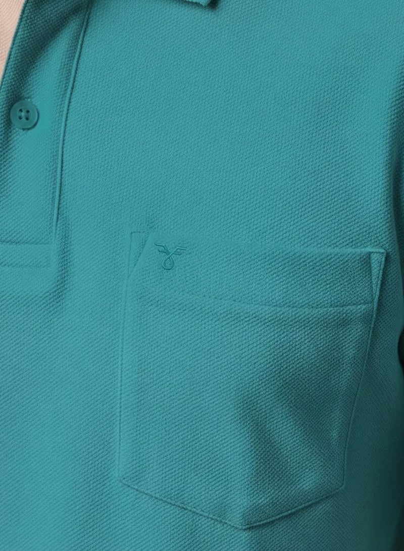 FERVORO Plain Pocket Polo Collar T-Shirt - Image 3