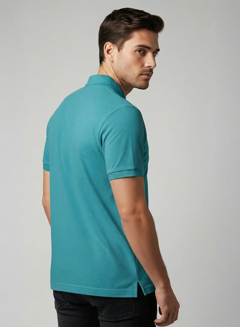 FERVORO Plain Pocket Polo Collar T-Shirt - Image 5