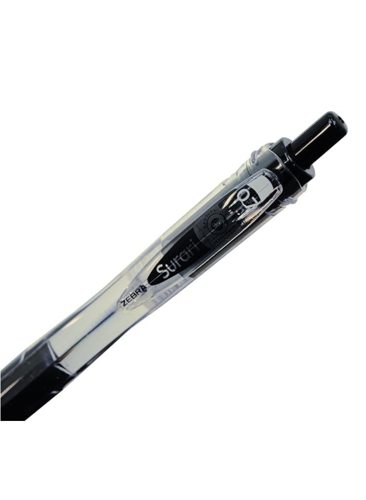 ZEBRA Surari Emulsion Ink Ball-point Pen 0.7mm Black Pack Of 10 - Image 1