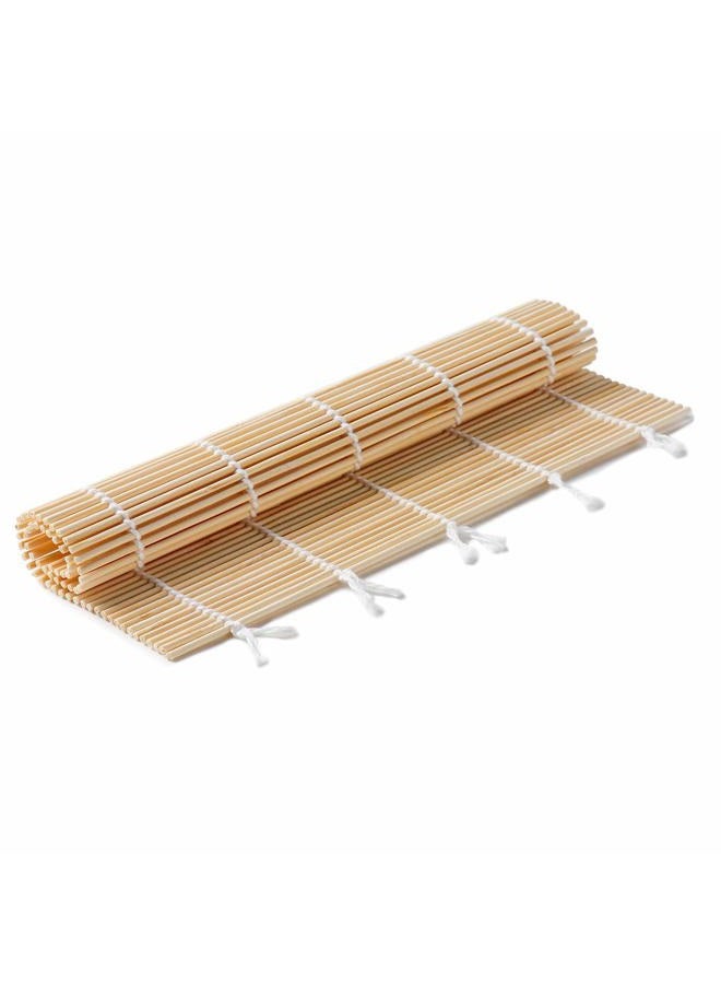 FUNGYAND Bamboo Sushi Rolling Mat with 2 Pairs of Chopsticks Natural Bamboo 9.5"x9.5" 2 PCS Sushi Making Kit - Image 4