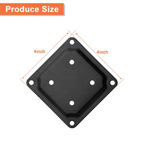 ForoGore 4" x 4" Wood Post Plate Connector, Powder-Coated Decking Post Base, Wood Fence Post Anchor Base, Deck Porch Railing Support Base(4 Pack) - Image 3