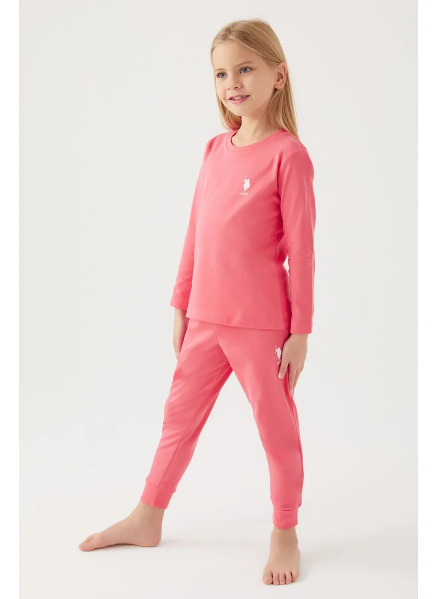 U.S. Polo Assn. Girls Pink Pajama Set