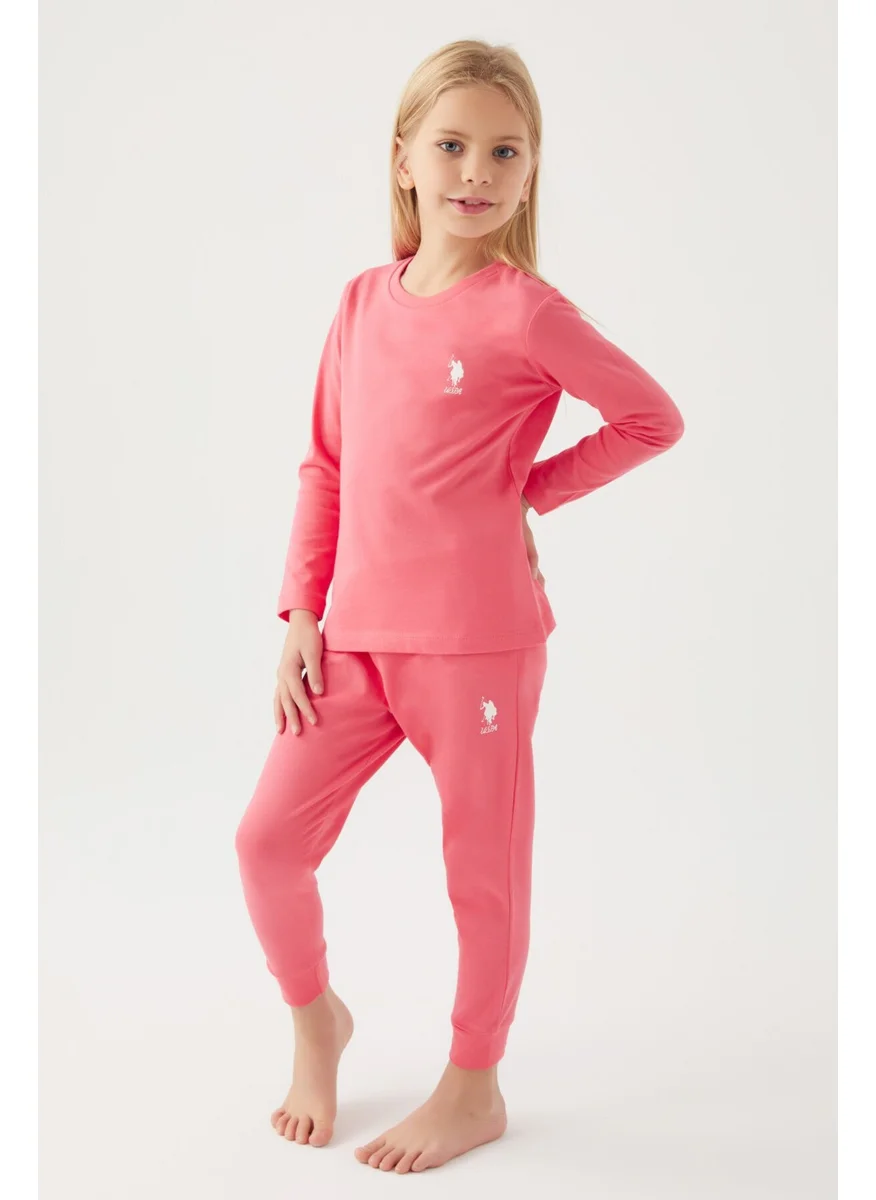 U.S. Polo Assn. Girls Pink Pajama Set
