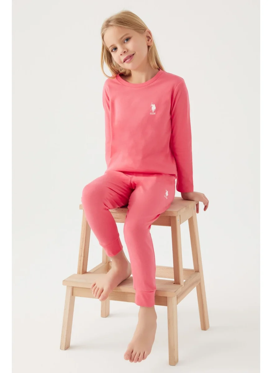 U.S. Polo Assn. Girls Pink Pajama Set