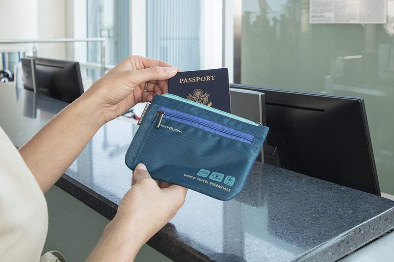 Travelon مجموعة Travelon الأساسية للسفر من 2 منظم للعملات وجوازات السفر، أسود، مقاس واحد - Image 3