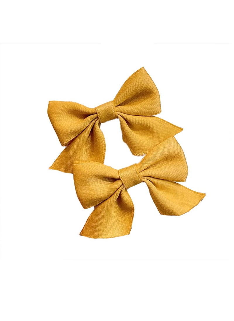 YALLNASL YALLNASL No Slip Hair Clip Butterfly Barrettes for Girls Alligator Clip on Bows for Little Girl Children 2 Count Yellow Hair Accessories 