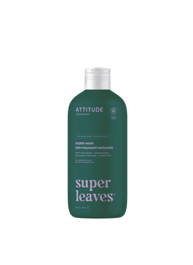 Attitude - ATTITUDE Bubble Bath, EWG Verified, Plant and Mineral-Based, Dermatologically Tested, Vegan Body Care Products, White Tea Leaves, 16 Fl Oz - Image 1