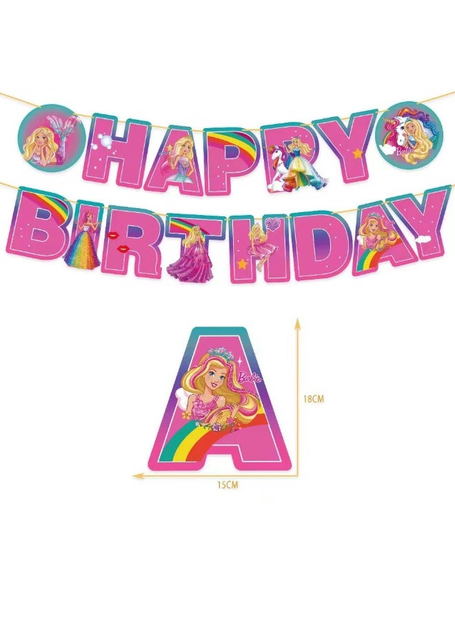 Princess Birthday Party Kit – Decorative Banner & Balloons for Celebration - Image 2