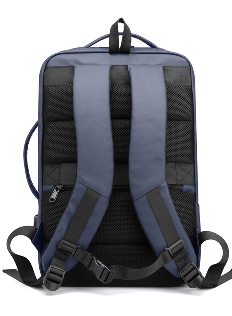هايك Hike Premium Durable 16.5-inch Backpack Water Resistant Laptop Daypack with Built in USB Port and Multi Compartments for Travel/Business/College/School, HK2102 - Blue - Image 4