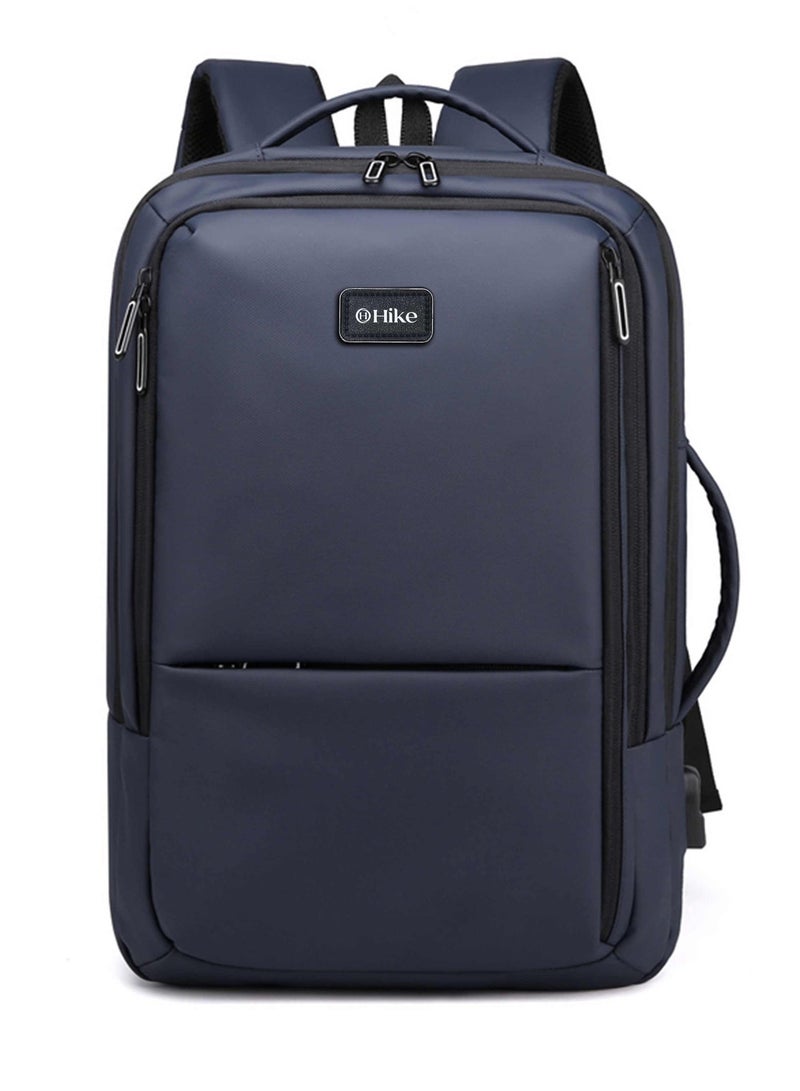 هايك Hike Premium Durable 16.5-inch Backpack Water Resistant Laptop Daypack with Built in USB Port and Multi Compartments for Travel/Business/College/School, HK2102 - Blue - Image 3
