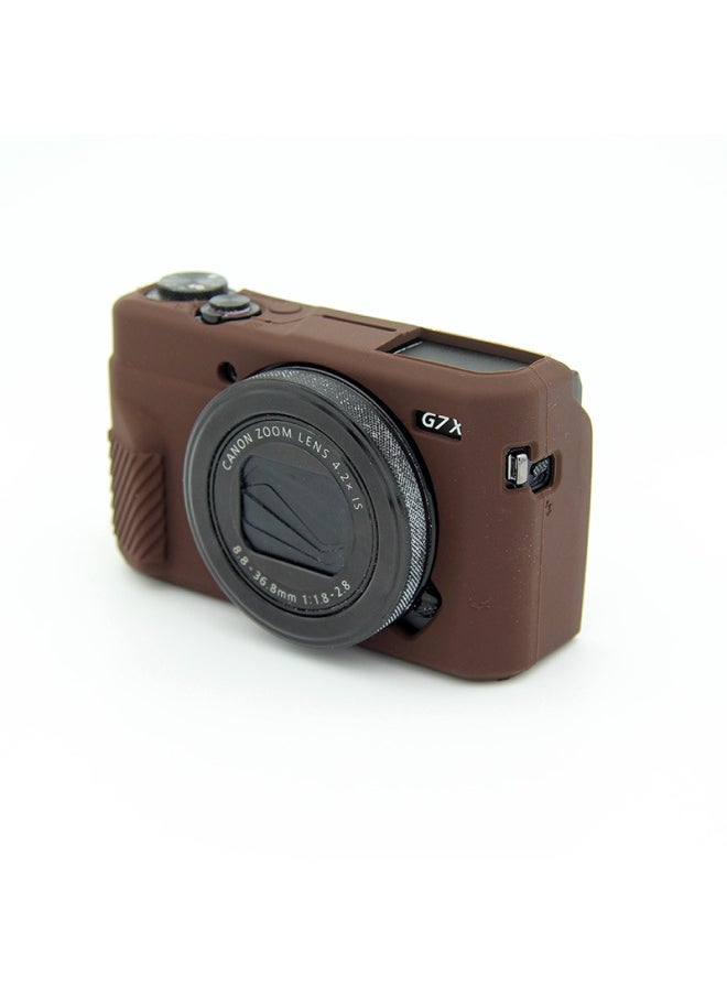 Generic Camera Silicone Cover For Canon CanonG7XMarkII/IIIG7X2/G7X3 Camera Cover-Color:Coffee  - Image 1