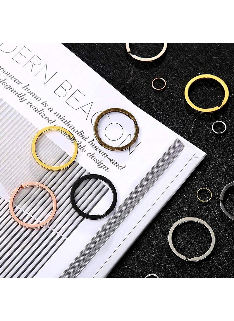 DIY Crafts DIY DIYC-12756 Crafts Keychain Rings Set Including Choice Colors Flat Split Key Chain Rings and Open Jump Rings for Home Car Keys Attachment, Arts Crafts and Belt Lanyards (25 Pcs, Gold)  - Image 5