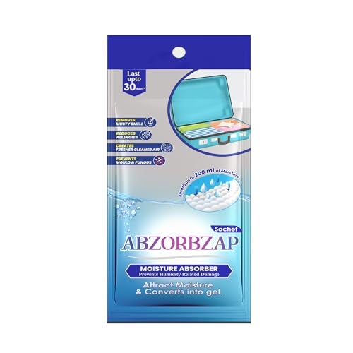 Abzorbzap Moisture Absorber with activated charcoal |Absorbs 200ml of moisture | Dehumidifier for Bags, Suitcases & Drawers | Protects against Moisture, Mold, Fungus & Bad Odor | - Image 1