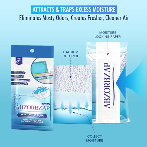 Abzorbzap Moisture Absorber with activated charcoal |Absorbs 200ml of moisture | Dehumidifier for Bags, Suitcases & Drawers | Protects against Moisture, Mold, Fungus & Bad Odor | - Image 2