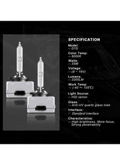 Toby's Toby's D2S 6000K Xenon HID Replacement Bulb Diamond White Metal Stents Base 12V Car Headlight Lamps Head Lights 35W  - Image 3
