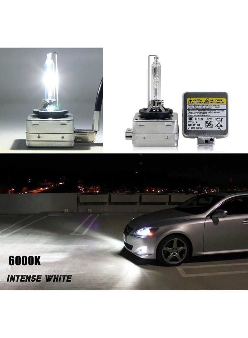 توبيز لمبة بديلة زينون HID D2S 6000K من توبي، قاعدة دعامات معدنية بيضاء ماسية، مصابيح أمامية للسيارة بقوة 12 فولت، مصابيح أمامية بقوة 35 وات - Image 4