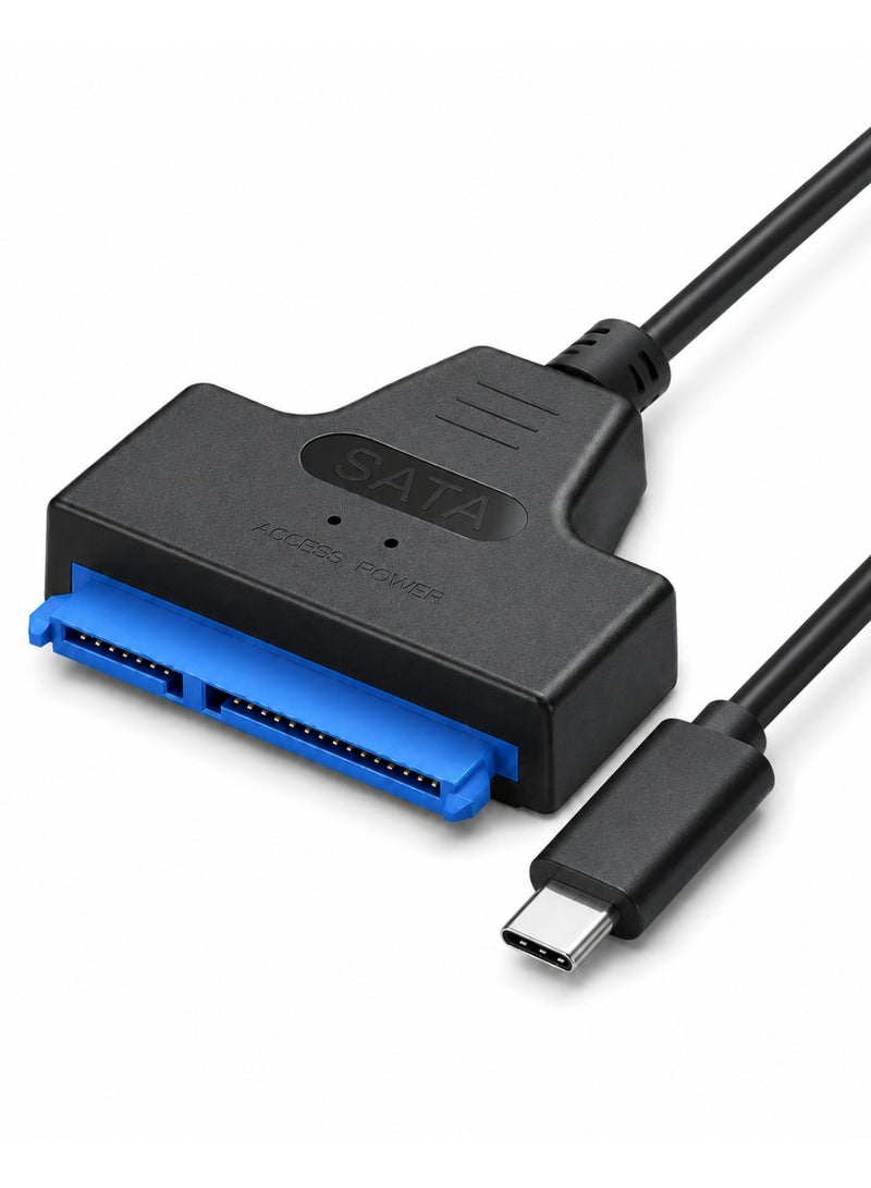 FUJISHKA SATA III USB C to SATA Adapter for 2.5 inch HDD and SSD - Black - Image 1