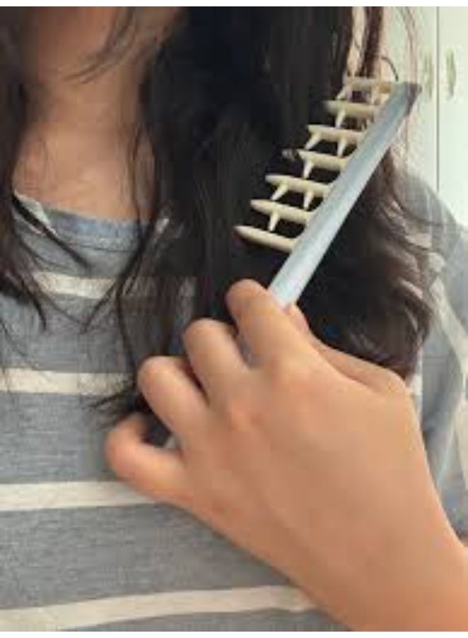 Double Row Wide Tooth Curl Comb - Professional No Pull Detangling Tool for Curly, Wavy, and Long Hair - Premium Quality Styling Comb for Hair Care and Prevent Breakage - Image 3