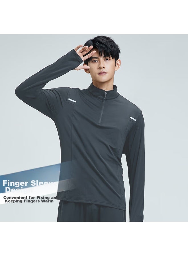 BURUITE Burei Te Sports Set For Men, Running Gear, Gym Clothes, Morning Jog, Badminton Outfit, Cycling, Ice Silk, Spring And Autumn Quick-dry Clothing - Image 2